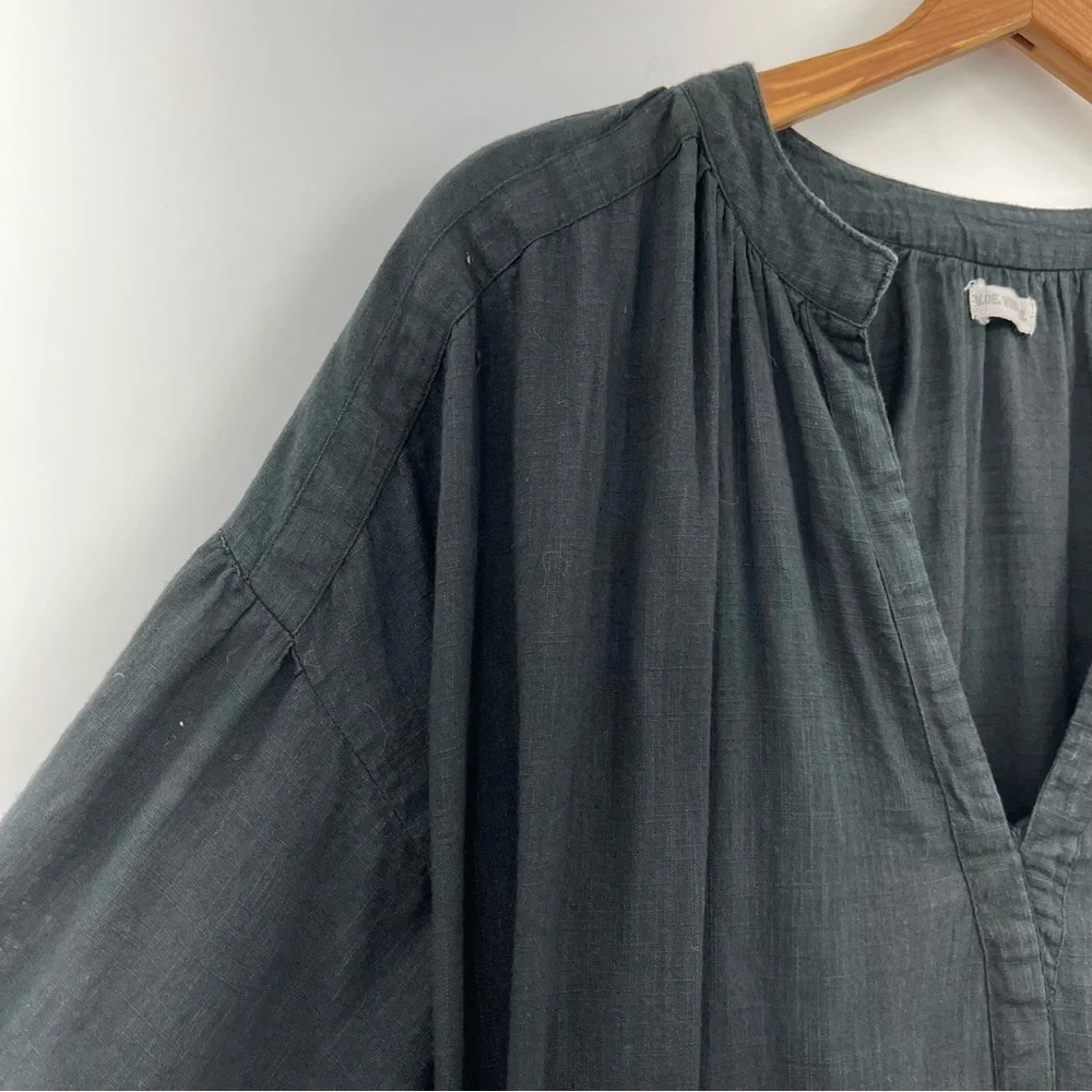 V. DE Vinster M Balloon Dress Black Eyelet maxi 0236 long Sleeve Cotton medium